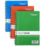 Artlicious 6 Sketch Books Classroom Pack - 5.5" x 8.5" - 360 Sheets 720 Pages Total Drawing Pads, Sketchbooks