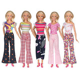 Tanosy 10 Sets Doll Clothes 4 Sets Party Dresses+3 Sets Casual Outfits +3 Set Bathing Suits for 11.5 inch Girl Doll Children's Day Gift(4 Sets Dresses+3 Sets Casual Clothes+3 Set Bathing Suits)