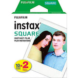 Fujifilm Instax Square SQ1 Terracotta Orange Instant Camera + Fuji Instax Square Instant Film + Accessory Bundle