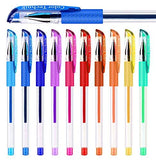 Glitter Gel Pens by Color Technik, Set of 50 Individual Colors, 40% More Ink. Largest Non-Toxic Artist Quality Glitter Set By Color Technik, Perfect For Adult Coloring Books Etc. Great Gift Idea!