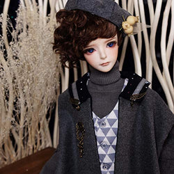 MEESock 1/3 23.6in Handsome BJD Boy Doll 60cm Ball Jointed Doll Handmade Fashion SD Doll DIY Toys, with Clothes Shoes Wig Makeup, for Birthday Gift