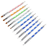 Meuxan 10 Piece Dotting Tools Painting Brushes Set for Nail Art, Rock Painting, Embossing