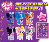Wish Me Pets - Light Up LED Plush Stuffed Animals - Fluffy Blue Cavalier Puppy with Purple Bow