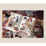 Vintage Scrapbooking DIY Material Paper Heart Floral Old Fashion Retro Decoration Sticker for Scrapbook Journal Envelopes Letters Cards Daily Planner Art Crafts