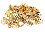 100g (70-80pcs) Mixed Charms Pendants Assorted DIY Antique Charms Pendant (100g mixed gold and KC