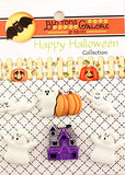 Buttons Galore Halloween Craft & Sewing Buttons - Boo Buddies Just Treats - Set of 3 Cards