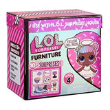 LOL Surprise Furniture Sweet Boardwalk with Sugar Doll and 10+ Surprises, Doll Candy Cart Furniture Set, Accessories