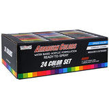U.S. Art Supply 24 Color Acrylic Airbrush, Leather & Shoe Paint Set Opaque Colors plus Reducer,