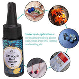 QIAO QIAO DIY Hard UV Resin Clear Ultraviolet UV Curing Resin for Jewelry Making Craft UV Resin Epoxy Hard Glue No Need to Mix,Quick Curved (25g/0.88oz)