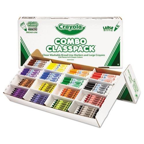 CYO523348 - Crayola Large Size Crayons and Washable Marker Classpack