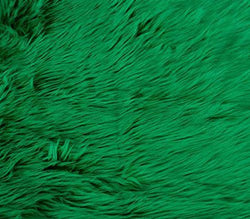 Faux Fake Fur Fabric Long Pile Solid SHAGGY Kelly Green / 60" Wide / Sold By the Yard