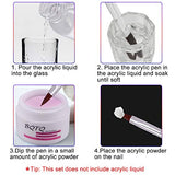 BQTQ Acrylic Nail Art Kit with 3 Color Acrylic Powder(White、Pink and Clear) False Nail Tips Nail Powder Gliters Nail Files and Buffer Kit for Manicure Nail Art Decoration