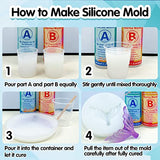 Silicone Mold Making Kit, 20A Translucent Platinum RTV-2 Liquid Silicone Rubber 9.8 LB for Casting Resin, Soap, Candle, Clay, DIY Molds -1:1 by Volume with Tool Kit 4 Cups, 4 Sticks,1 Pair Gloves