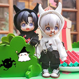 XiDonDon BJD Clothes Fashion Little Devil Sweater Hoodie for Ob11 Molly, GSC, Obitsu 11, 1/12 Bjd Doll Clothing Doll Accessories Toys (Black)