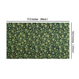 Chuanshui 12 PCS 17.5 x 10.5 inches (44 x 25 cm) 100% Cotton Craft Fabric Bundle for Patchwork 12 Different Pattern Pre-Cut Quilting Fabric Fat Eighths Square for DIY Craft Sewing (Green Pattern)
