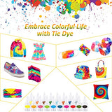 DIY Tie Dye Kit, 18 Colors One Step Tie Dye Art Craft Set for Kids Adults, Fabric Tie Dye for Party, Creative Family Group Activities