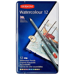 Derwent 12 Watercolor Pencil Metal Tin Set