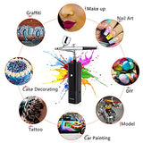 imyyds Airbrush Kit with Compressor, 32PSI High Pressure Cordless Airbrush Gun, Portable Dual Action Airbrush Compressor Set, Handheld Mini Rechargeable Air Brushes for Painting, Model, Nail, Makeup