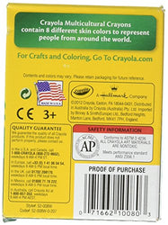 Binney & Smith Crayola(R) Multicultural Crayons, Assorted Specialty Colors, Box Of 8