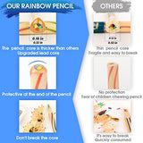 ThEast Rainbow Pencils,PACK of 14(140 Pieces), 4 Color in 1 Pencils for Kids, Assorted Colors for Drawing, Coloring, Sketching Pencils For Drawing Stationery,Bulk, Pre-sharpened,Color box packaging