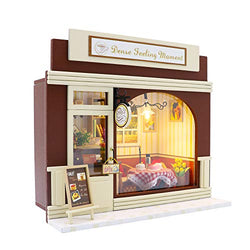 Cool Beans Boutique Miniature DIY Dollhouse Kit Wooden European Cafe (English Manual) DH-HD-S2021Cafe