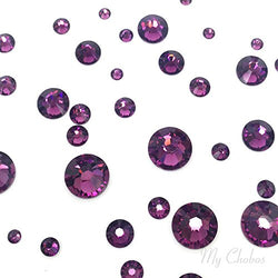 AMETHYST (204) purple violet 144 pcs Swarovski 2058/2088 Crystal Flatbacks purple rhinestones