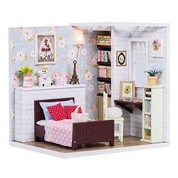 Spilay DIY Miniature Dollhouse Wooden Furniture Kit,Handmade Mini Modern Model Plus with Dust Cover & Music Box ,1:24 Scale Creative Doll House Toys for Children Girl Lover Gift (Dolly Pavilion)