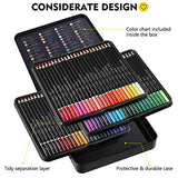 Magicfly 72 Oil Based Colored Pencils Set + 72 Water Color Pencils Set
