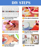 Upgrade Diamond Painting Kits for Adults Kids 5D Diamond Dotzs Paint by Number Full Drill Gem Art Painting with Round Beads Art Accessories DIY Jewel Art Painting for Beginners(Girl Umbrella)