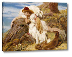 Endymion by Briton Riviere - 16" x 22" Gallery Wrap Giclee Canvas Print - Ready to Hang