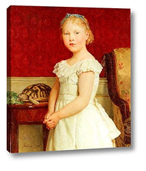 Bildnis Dora Luthy, 1900 by Albert Anker - 15" x 18" Gallery Wrap Giclee Canvas Print - Ready to Hang