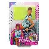 Ken Doll with Wheelchair & Ramp, Kids Toys, Barbie Fashionistas, Brunette with Beachy Tee and Orange Shorts, Clothes and Accessories