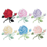 PGMJ 40pcs Embroidery Applique Patches Rose Flowers Butterfly Sunflowers Iron On Patches For