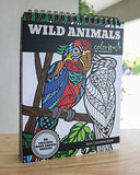 Wild Animals Adult Coloring Book - Features 50 Original Hand Drawn Zentangle Wild Animal Designs Printed on Artist Quality Paper with Hardback Covers, ... Pages, and Bonus Blotter by ColorIt