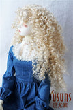 JD145 extraLong Wave Doll Wigs Synthetic Mohair BJD Hair (Blond, 8-9inch)