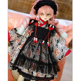 HMANE BJD Doll Clothes, 4Pcs Housemaid Kimono Clothes Set for 1/4 BJD Dolls (No Doll)