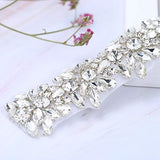 XINFANGXIU 1 Yard Bridal Wedding Dress Sash Belt Applique with Crystals Rhinestones for Women