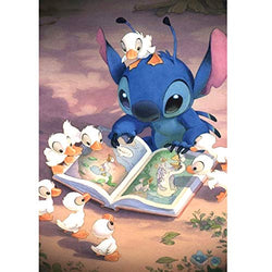 5D DIY Full Drill Diamond Painting Kit, Rhinestone Painting Kits for Adults and Children Embroidery Arts Craft Home Decor Cartoon Anime Series12 x 16 inch (Duck and Stitch, 30x40cm)