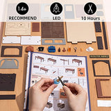 Rolife Tiny House DIY Kit for Adults and Kids-1:20 Miniature House Kit-DIY Miniature Dollhouse Kit-Hobbies for Women and Men-LED Halloween House Kits