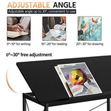 Yaheetech 47"x 24" Drafting Table Drawing/Crafting Table/Desk Art Desk for Artists Tilting Tabletop Basic Drawing Painting Writing Station Studying Desk with Adjustable Tabletop & Pencil Ledge Black