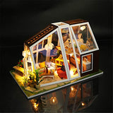 JPGIF DIY Miniature Doll House Aurora House Set Mini House Assembly Toy(450g)