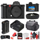 Leica SL2 Mirrorless Digital Camera (Body Only) (10854) + 64GB Extreme Pro Card + Card Reader + Case + Cleaning Set + Memory Wallet - Starter Bundle