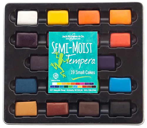 Jack Richeson Semi-Moist Tempera Set of 19 Small Cake Set