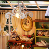 Taruor DIY Christmas Miniature Dollhouse Kit,Realistic Mini 3D Wooden House Room Craft with LED Lights Children's Gift Christmas Decoration