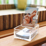 Polaroid Clear Acrylic Photo Storage Box with Easel-Backed Lid For Zink 2x3 Photo Paper (Snap, Zip,