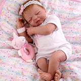 Aori Lifelike Reborn Baby Dolls 22 Inch Baby Soft Body Realistic Newborn Baby Dolls Real Life Baby Doll Sleeping Girl with Unicorn Blanket and Gift Box for Kids Age 3 +