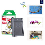 Fujifilm Instax Mini 11 Instant Camera + MiniMate Accessory Bundle & Compatible Custom Case + Fuji Instax Film Value Pack (50 Sheets) Flamingo Designer Photo Album (Charcoal Gray, Standard Packaging)