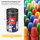 Arteza Kids Gel Crayons, 16 Count, Twistable and Washable Jumbo Crayons and Arteza Kids Toddler Crayons in Bulk, 144 Count, 2 Packs of 72 Colors, School Supplies for Classrooms, Students and Teachers