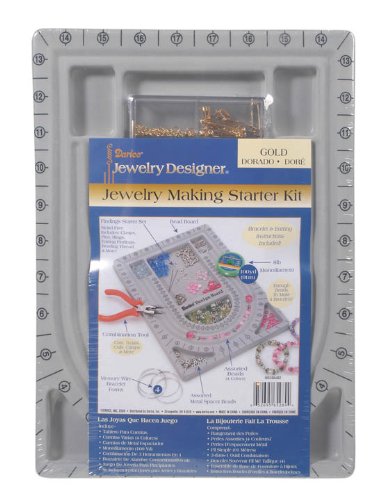 Darice 1903-08JAS2 Jewelry-Making Starter Kit, Gold