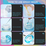 Epoxy Resin - 34OZ Crystal Clear Epoxy Resin kit for Craft, Casting Resin, Easy Mix 1:1 Ratio, Upgraded Food Safe Resin Epoxy, Self Leveling Table Top Epoxy Resin, High Gloss, No Bubble & Yellowing